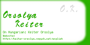 orsolya keiter business card